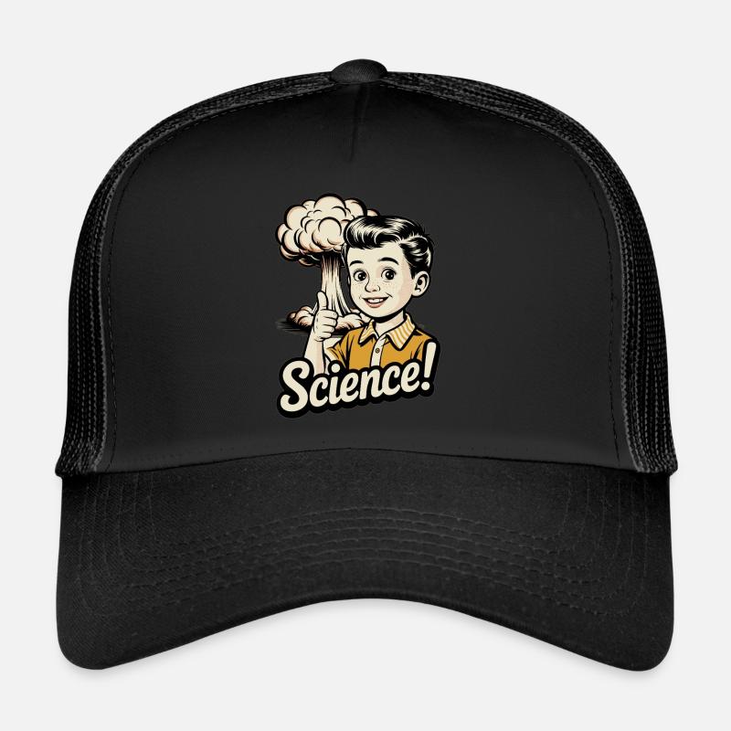 Science – Vintage Atomic Satire Design Trucker Cap