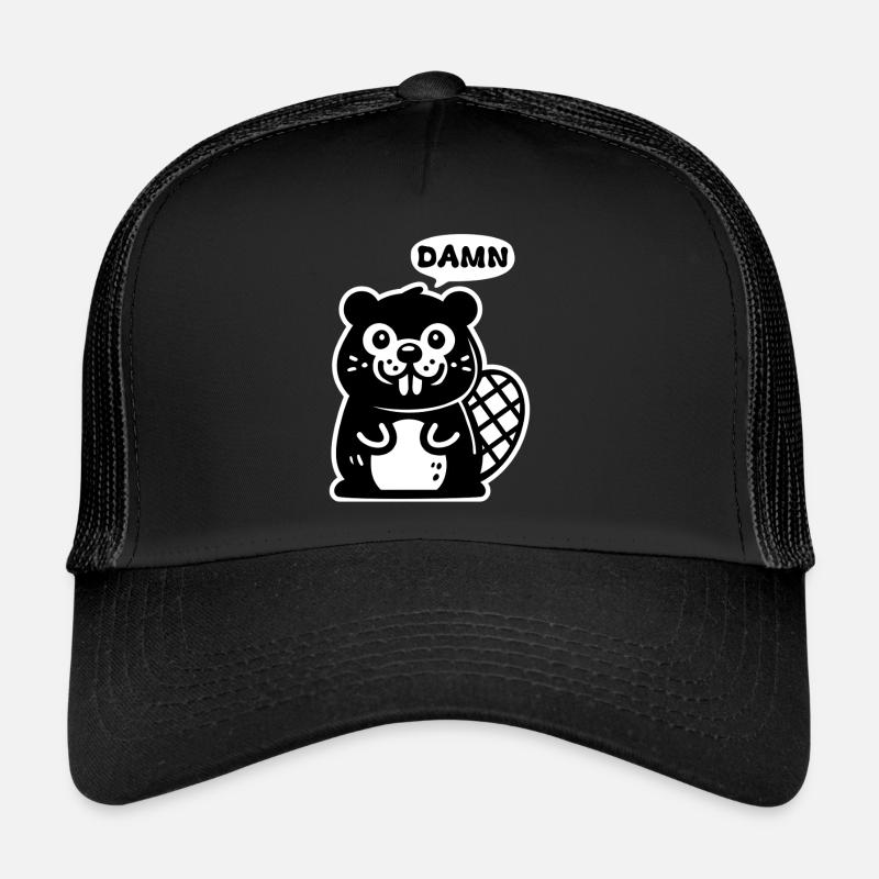 Maudit castor - Casquette trucker  - noir/noir