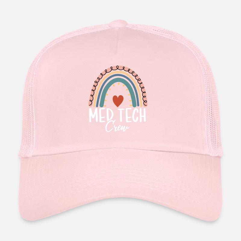 Med Tech Crew Boho Regenbogen Lustiges medizinisches Labor Trucker Cap