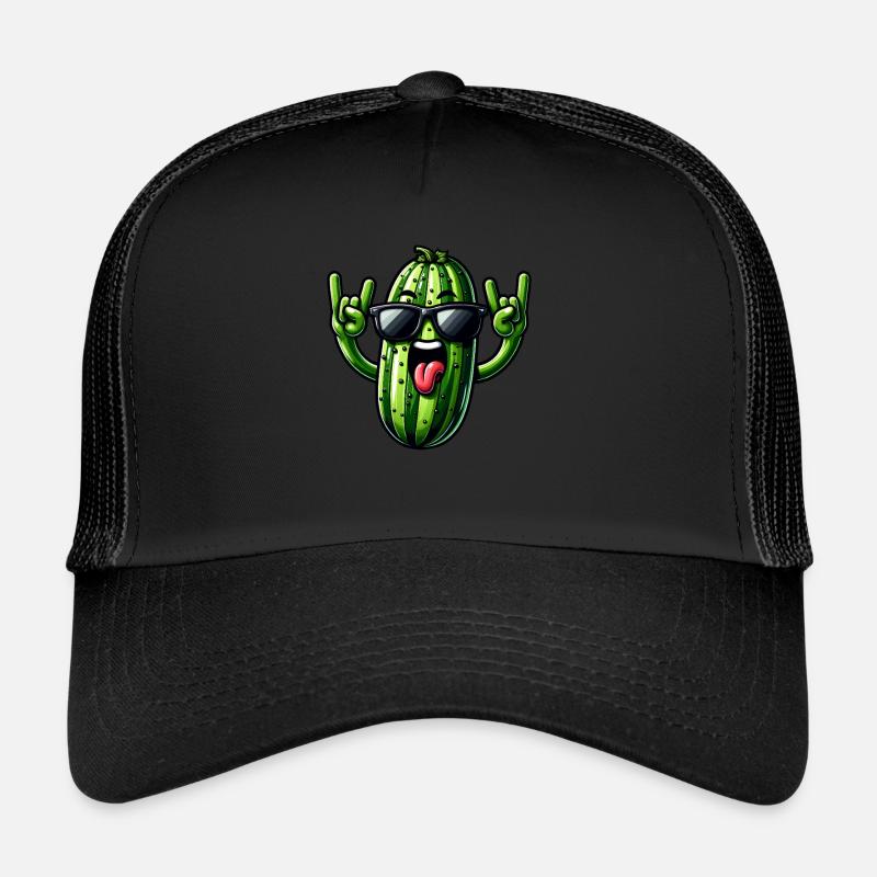 Drôle de concombre cornichon amateur de concombre Casquette trucker 
