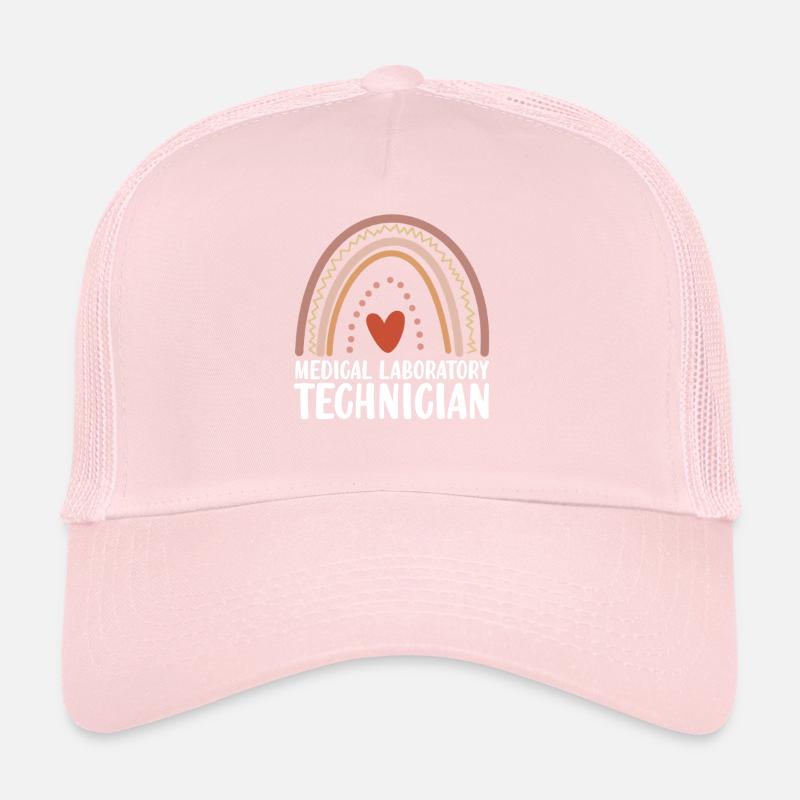 Medical Laboratory Technician Boho Rainbow Funny Trucker Cap