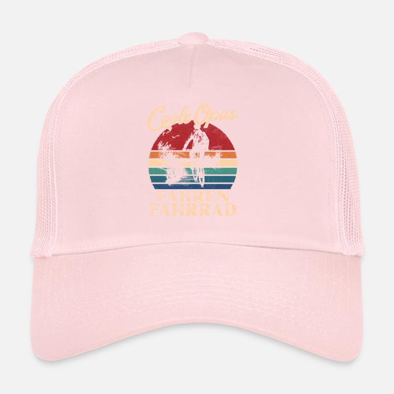 Coole Opas fahren Fahrrad Retro Großvater Trucker Cap