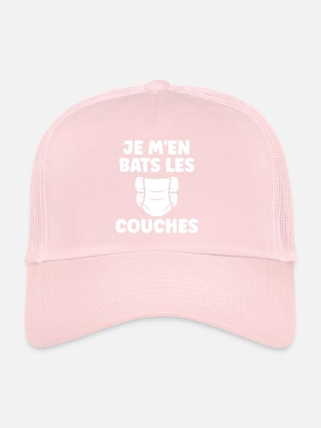 Couches - Casquette trucker  - rose pâle - Devant