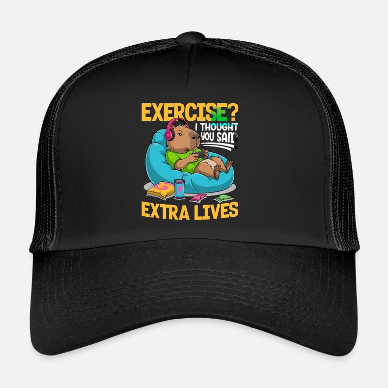 Capybara Gamer Gaming Casquette trucker 