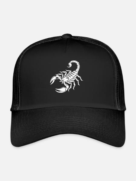 Scorpion - Poisonous Stinger - Species Conservation - Habitat - Trucker Cap - black/black - Front