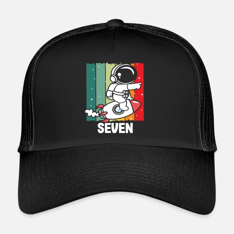Seventh Birthday Space Adventure Trucker Cap