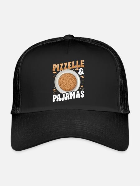 Pizzelle Waffle - Italian Waffles - Trucker Cap - black/black - Front