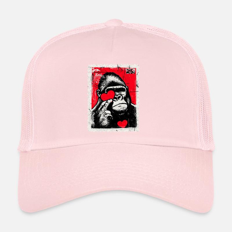 Gorille au cœur – L’amour comme timbre-poste Casquette trucker 