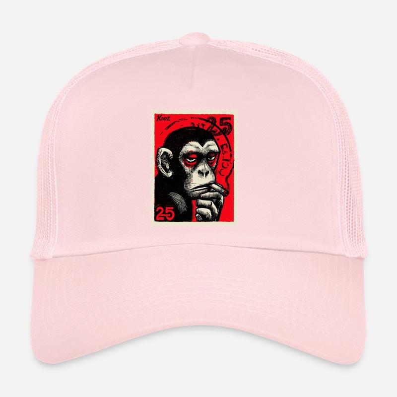 Singe cool sur timbre-poste Casquette trucker 