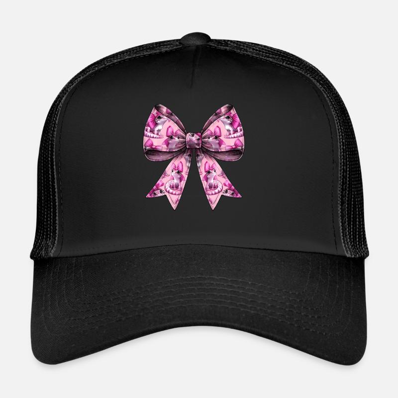 Coquette Bow Crested Gecko Lizard Pattern Mom Girl Trucker Cap