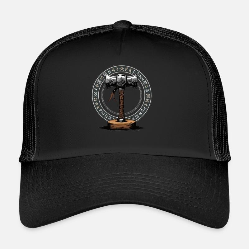 Wikinger Hammer Krieger Walhalla Runenkreis Thor Trucker Cap