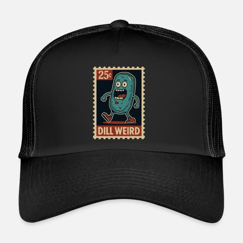 Strange cucumber as a stamp Trucker Cap