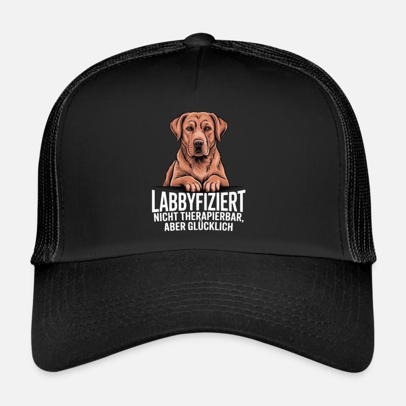 Labbyfiziert Foxred Labrador - Trucker Cap - Schwarz/Schwarz