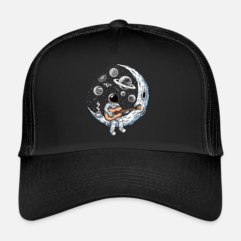 Astronaut Playing Guitar Trucker Cap