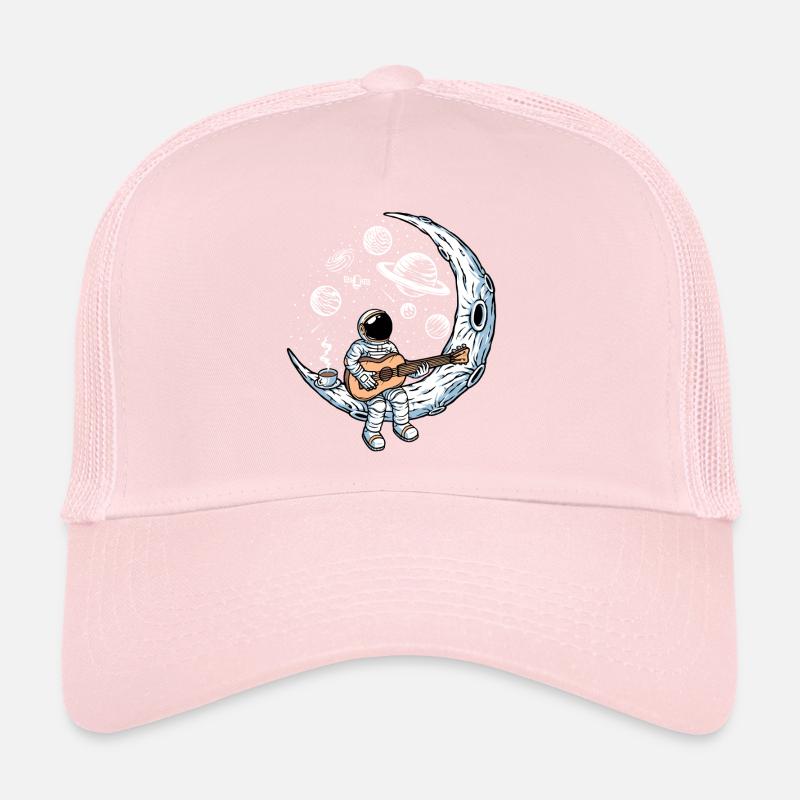 Astronaut Playing Guitar Trucker Cap