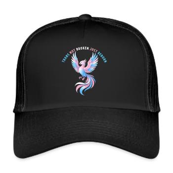 Trans Phoenix – Not Broken, Reborn - Trucker Cap - black/black - Front
