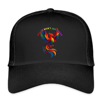 Phoenix LGBTQ CSD LGBT Gay Pride Rainbow Flag - Trucker Cap - black/black - Front