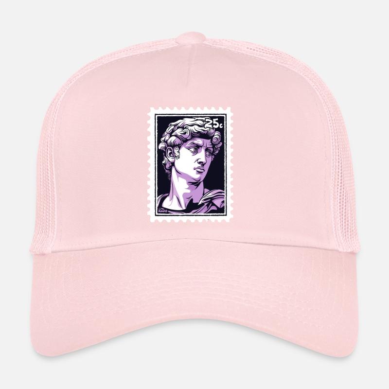 David from Florence Postage Stamp – Classic in Purple Trucker Cap
