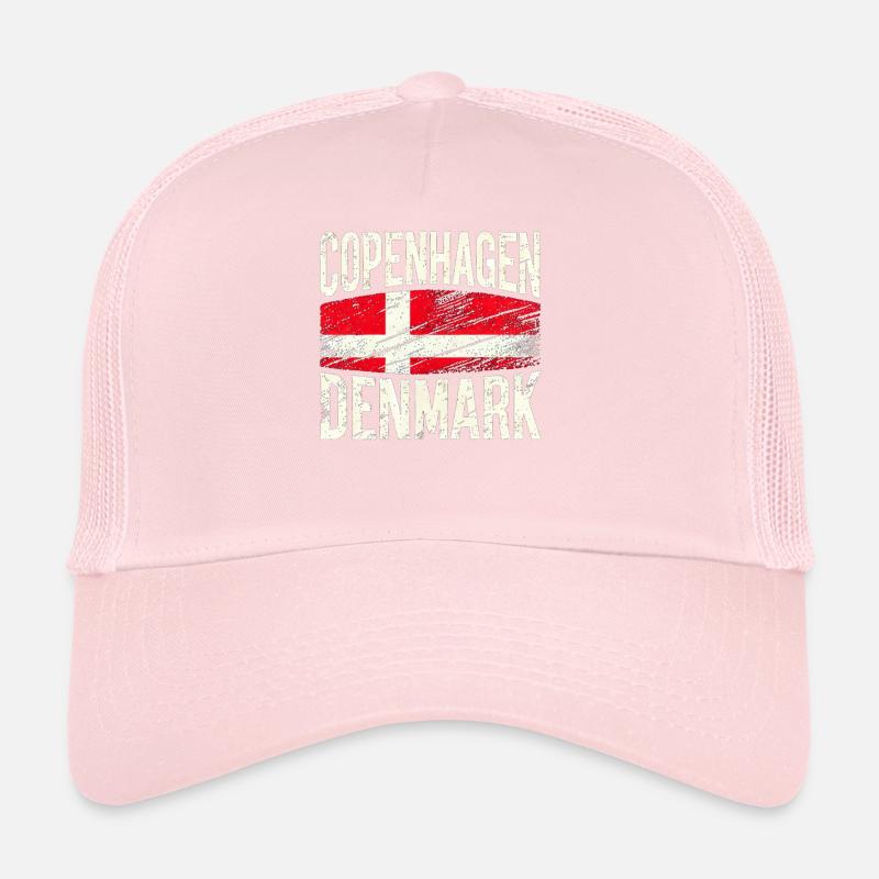 Copenhague Danemark Drapeau Casquette trucker 
