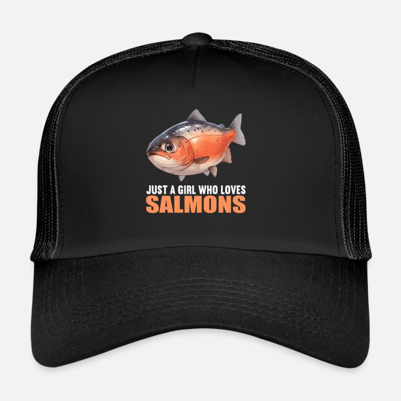 Saumon Saumon - Casquette trucker  - noir/noir