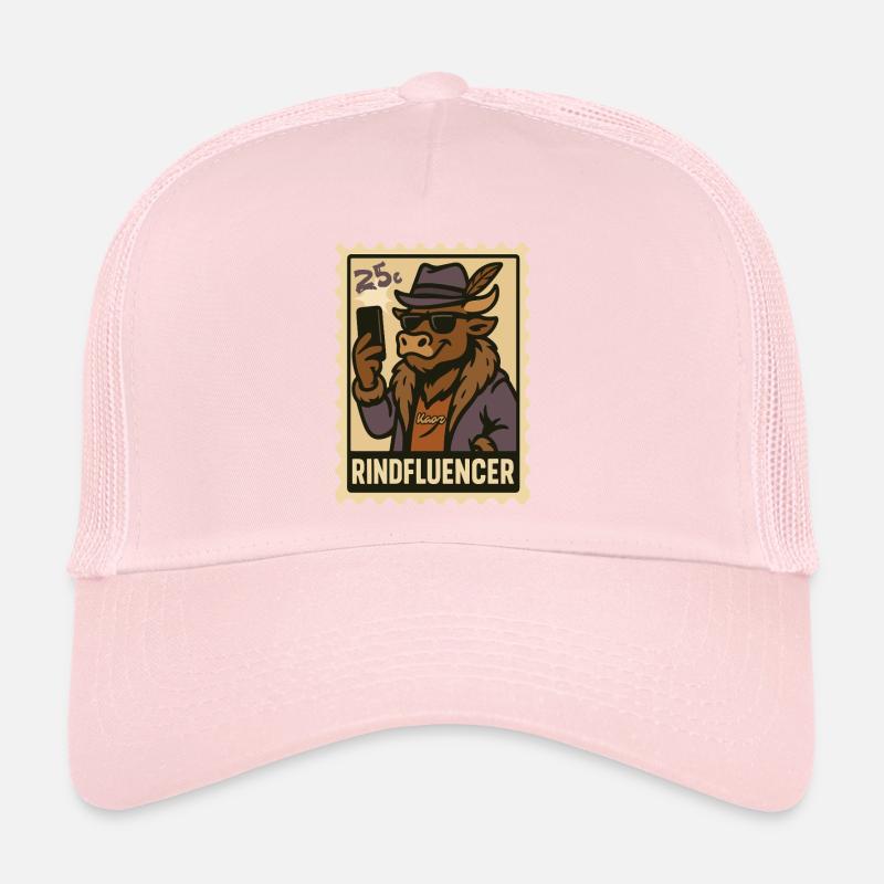 Influenceur de bœuf fluencer élégant avec selfie Casquette trucker 