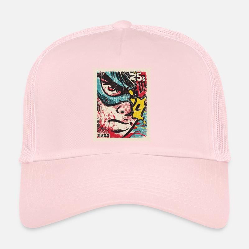 Comic hero as a retro stamp Trucker Cap