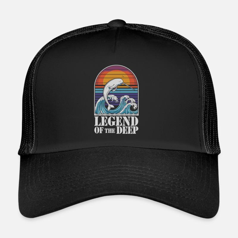 Légende Du Narval Profond Illustration Avec Casquette trucker 