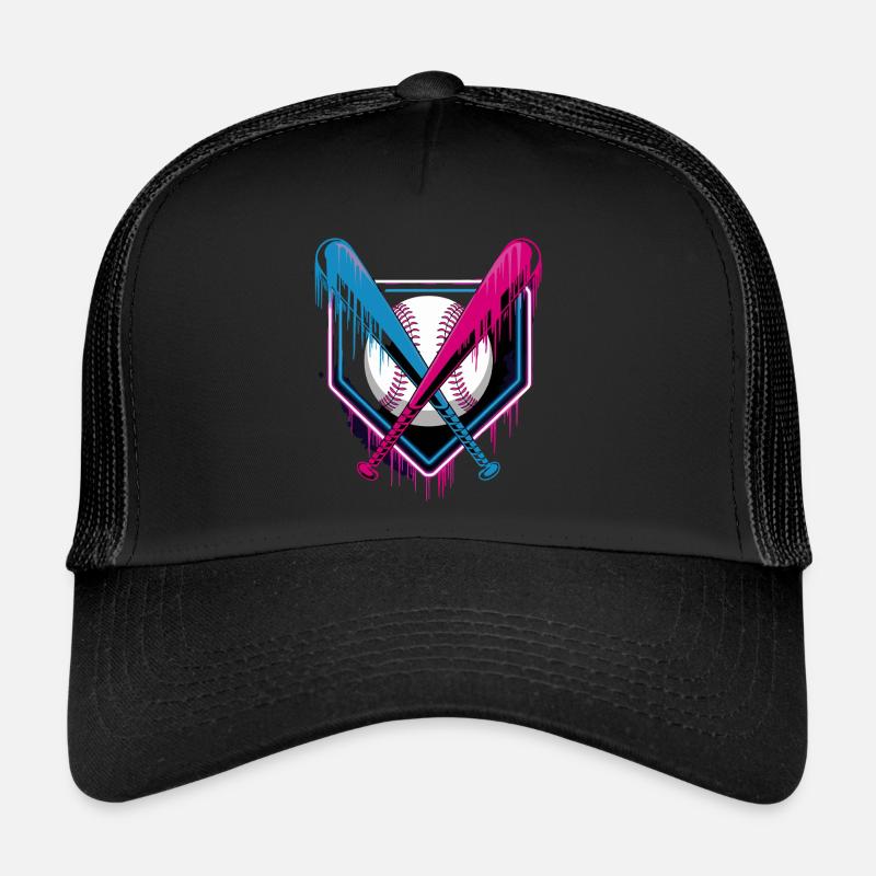 Baseball Leidenschaft Neon Stil Trucker Cap
