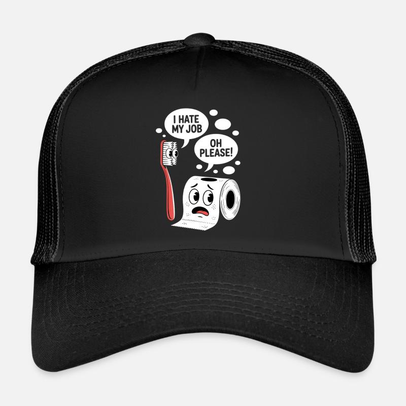 Witziger Comic Spruch Sarkastisch Witzig - Trucker Cap - Schwarz/Schwarz