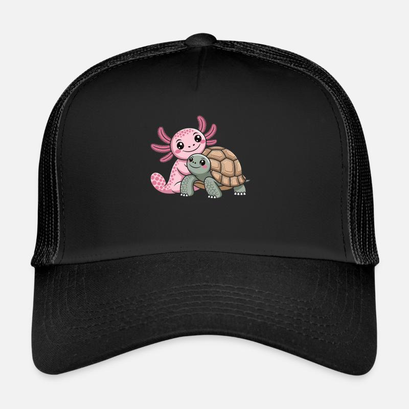 Axolotl hugs his turtle and proves that Trucker Cap