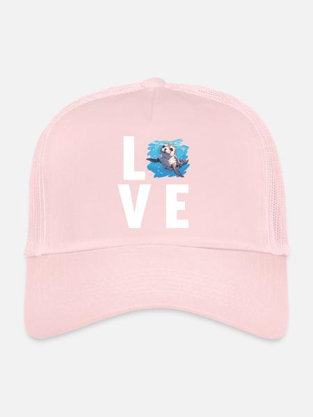 Joints, Phoque - Casquette trucker  - rose pâle - Devant