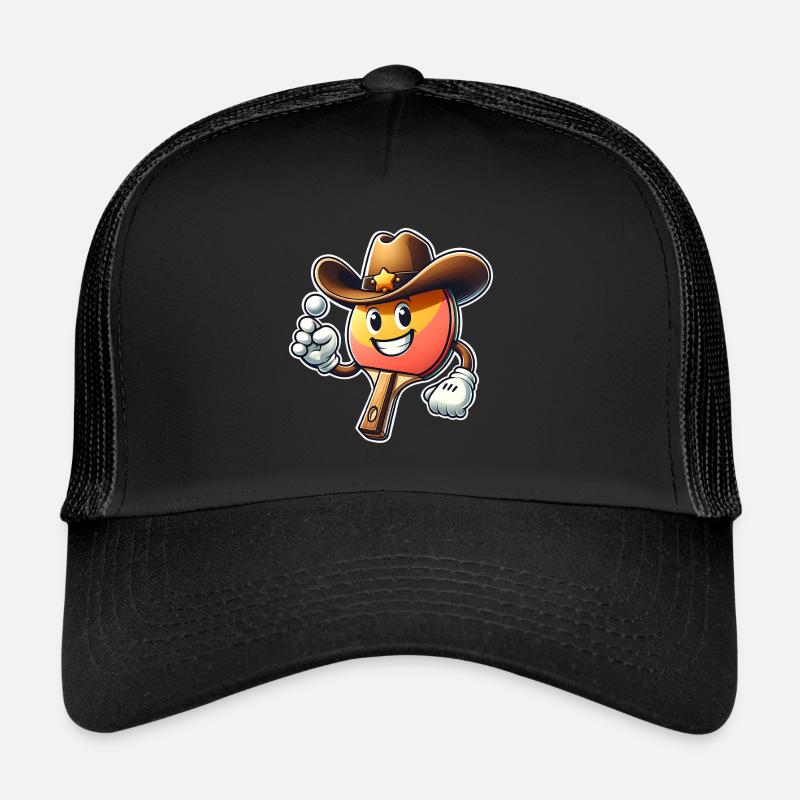 Tischtennis - Trucker Cap - Schwarz/Schwarz