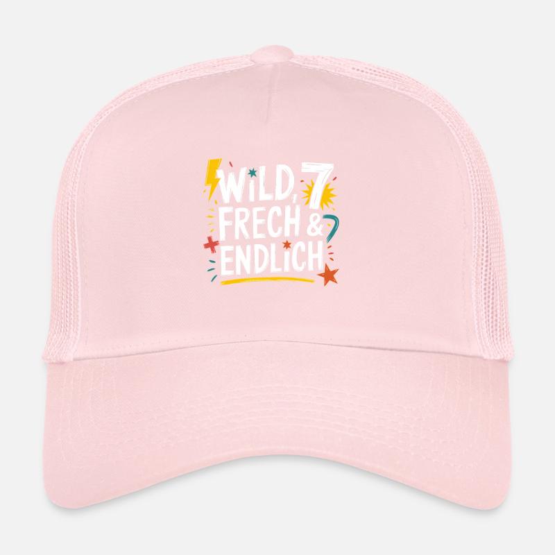 Wild, Cheeky & Finally 7 Years 7th Birthday Trucker Cap