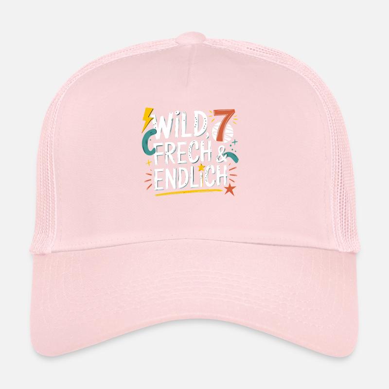 Wild, Cheeky & Finally 7 Years 7th Birthday Trucker Cap