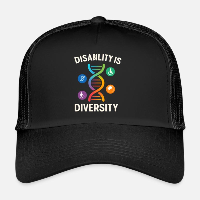 Disability Is Diversity DNA Design Trucker Cap