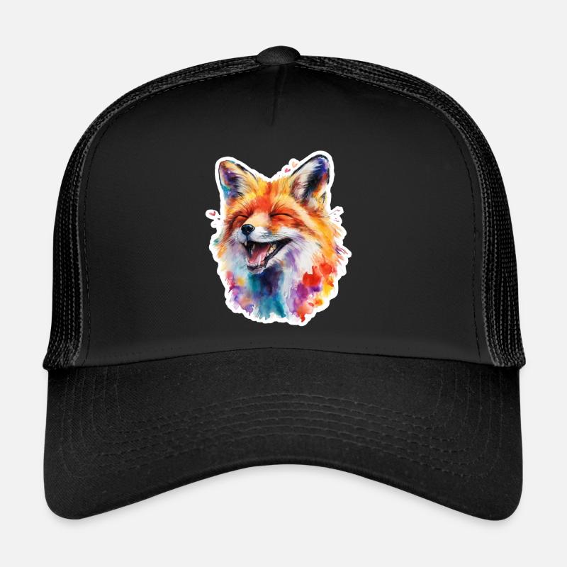 Bunter Fuchs in Aquarell Trucker Cap