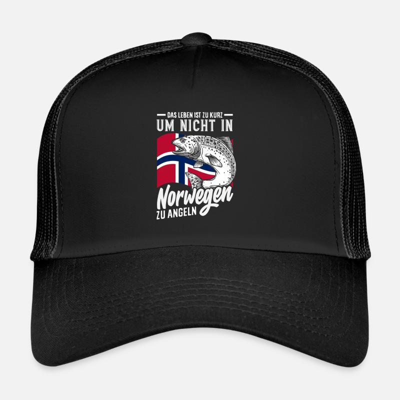 Norwegen Angeln Spruch Lustiges Design Trucker Cap
