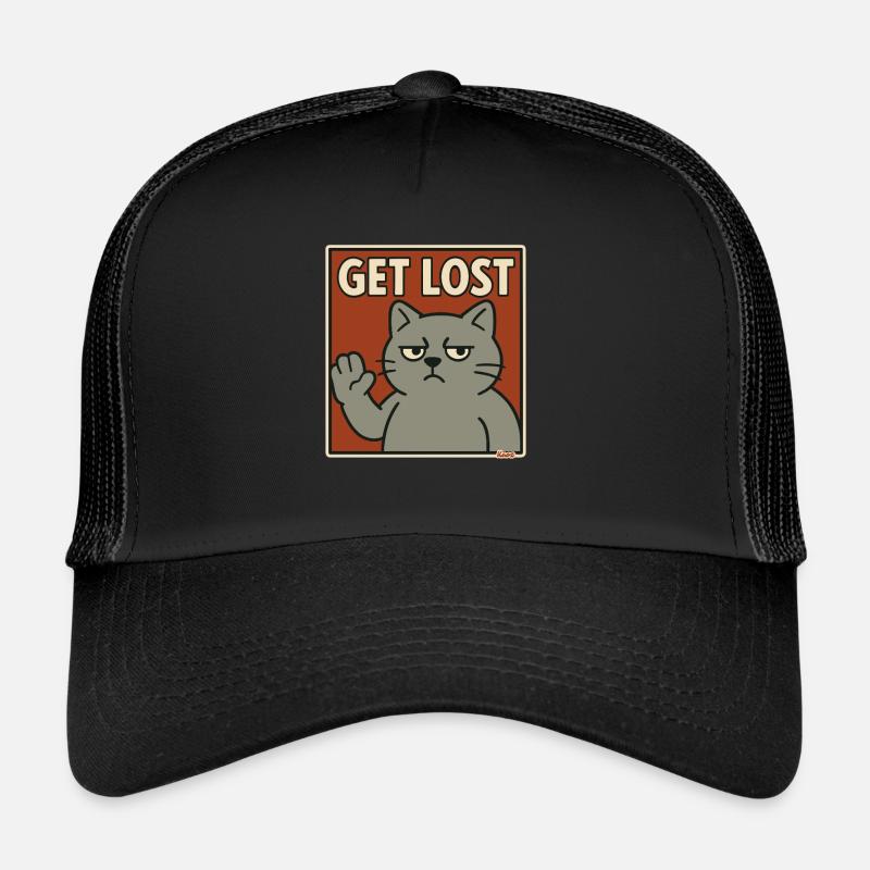 Chat agacé en disant : Sors Casquette trucker 