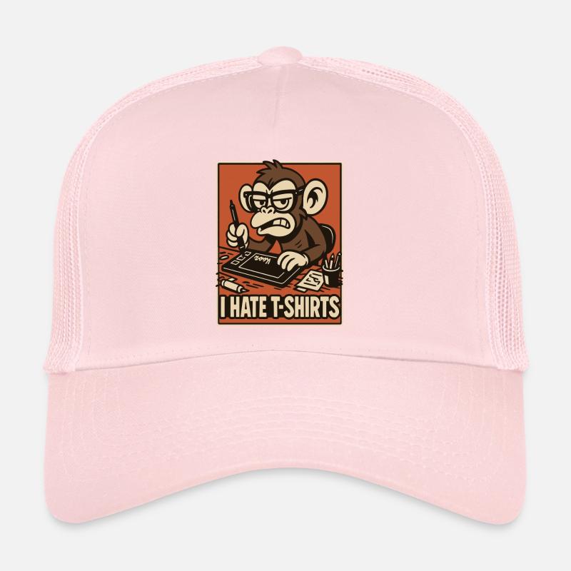 Singe en colère sur tablette de dessin style bande dessinée Casquette trucker 