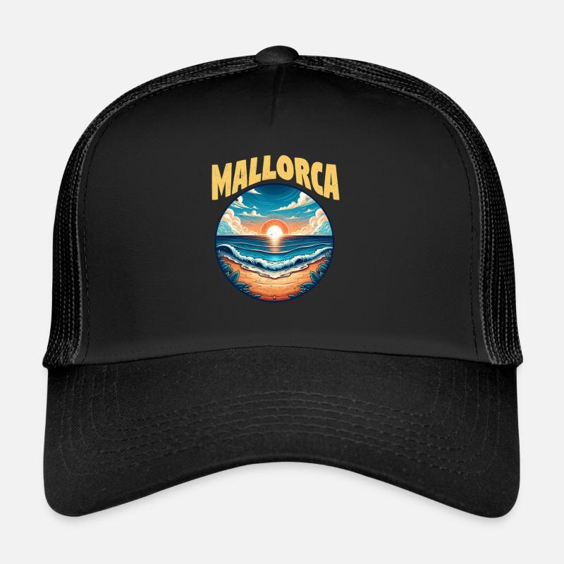 Coucher de soleil à Majorque Casquette trucker 