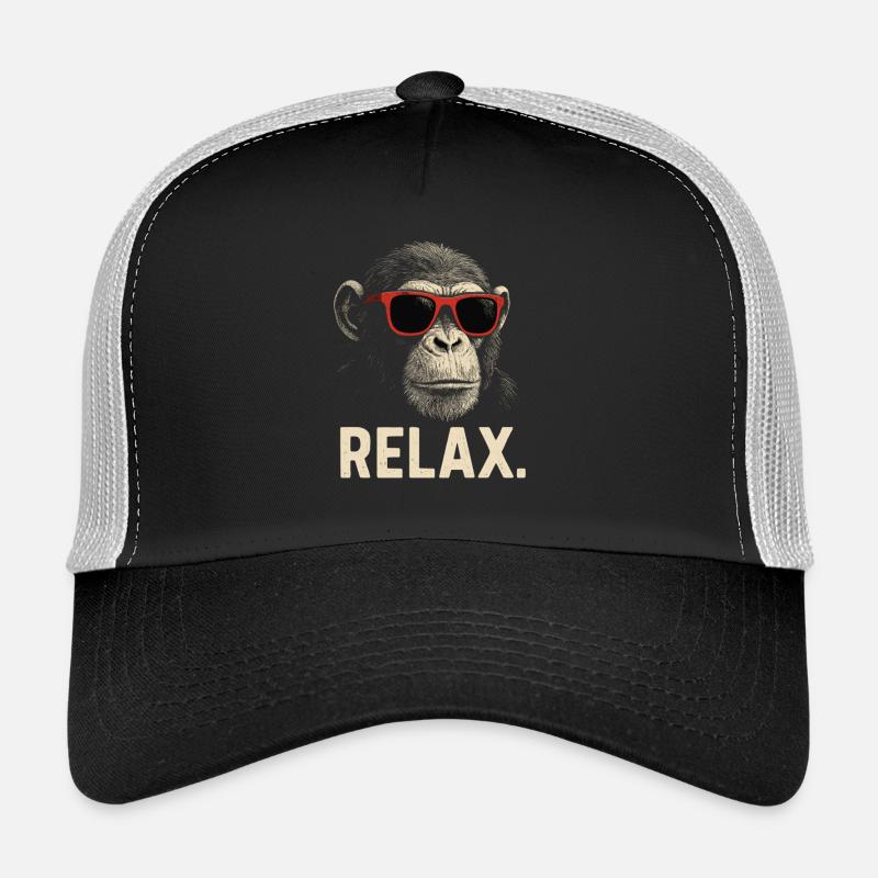 Cool Monkey avec des lunettes de soleil – Relax Casquette trucker 