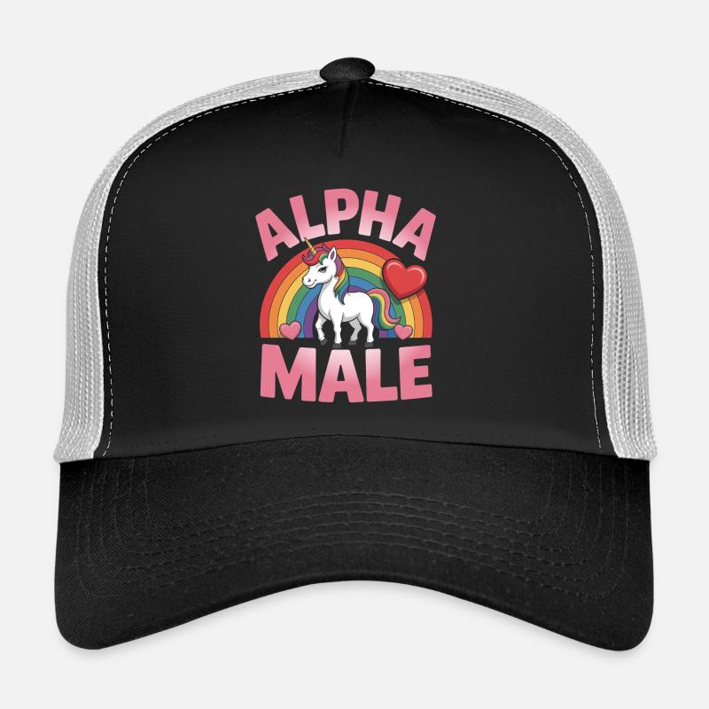 Alpha Mann Einhorn Trucker Cap