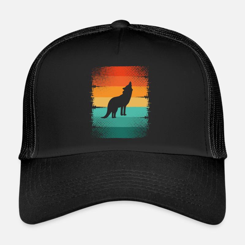 Wolf - Trucker Cap - Schwarz/Schwarz