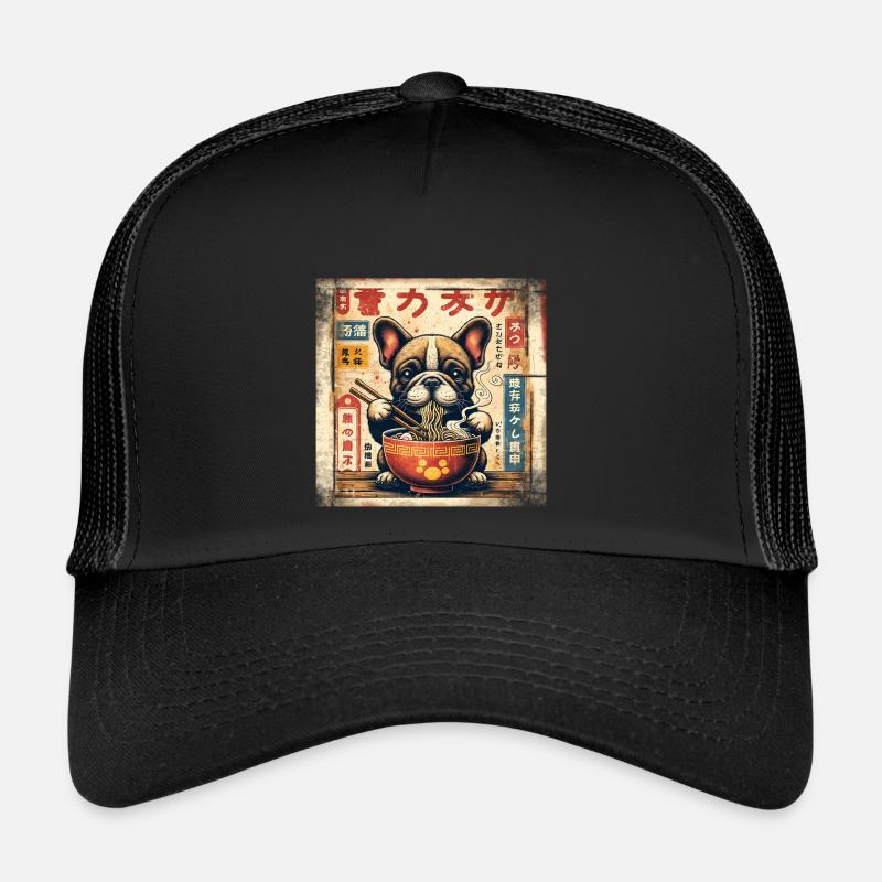 Ramen bouledogue français Casquette trucker 
