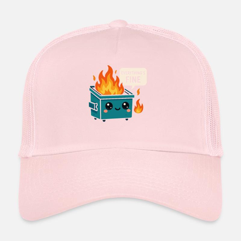 Dumpster Fire Meme Trucker Cap