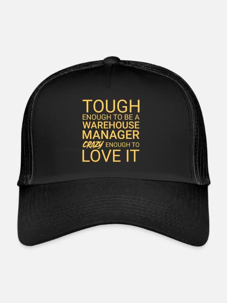 Warehouse Manager Crazy - Trucker Cap - black/black - Front