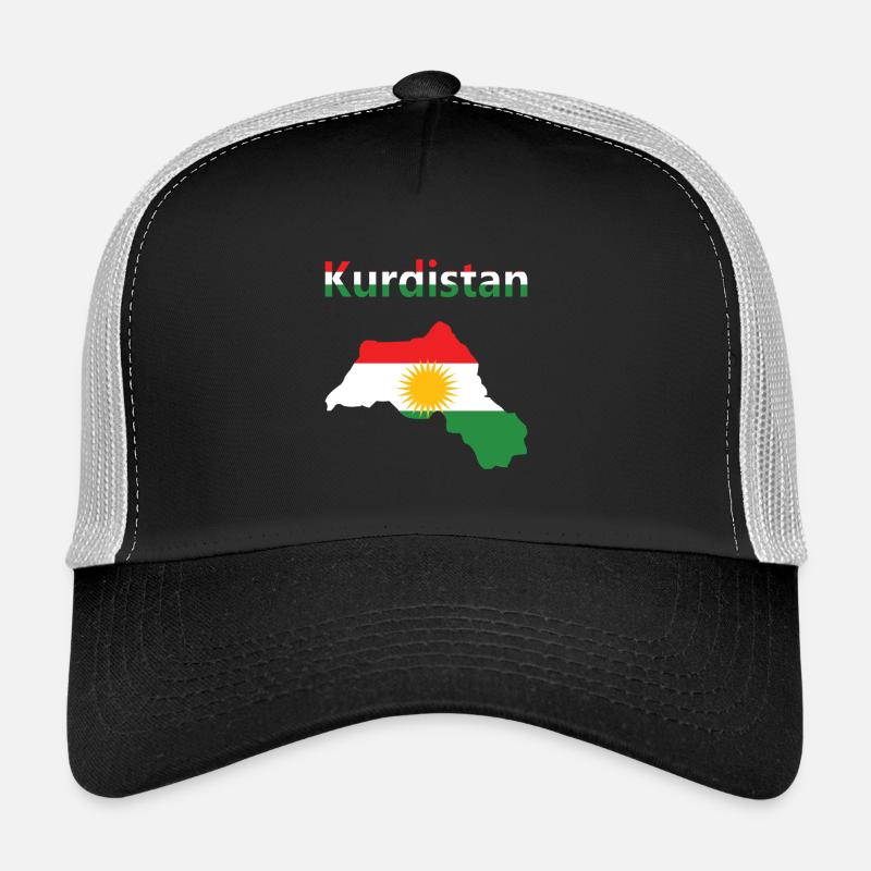 Drapeau du Kurdistan Bakur Bashur Rojava Rojhlt Newroz Casquette trucker 