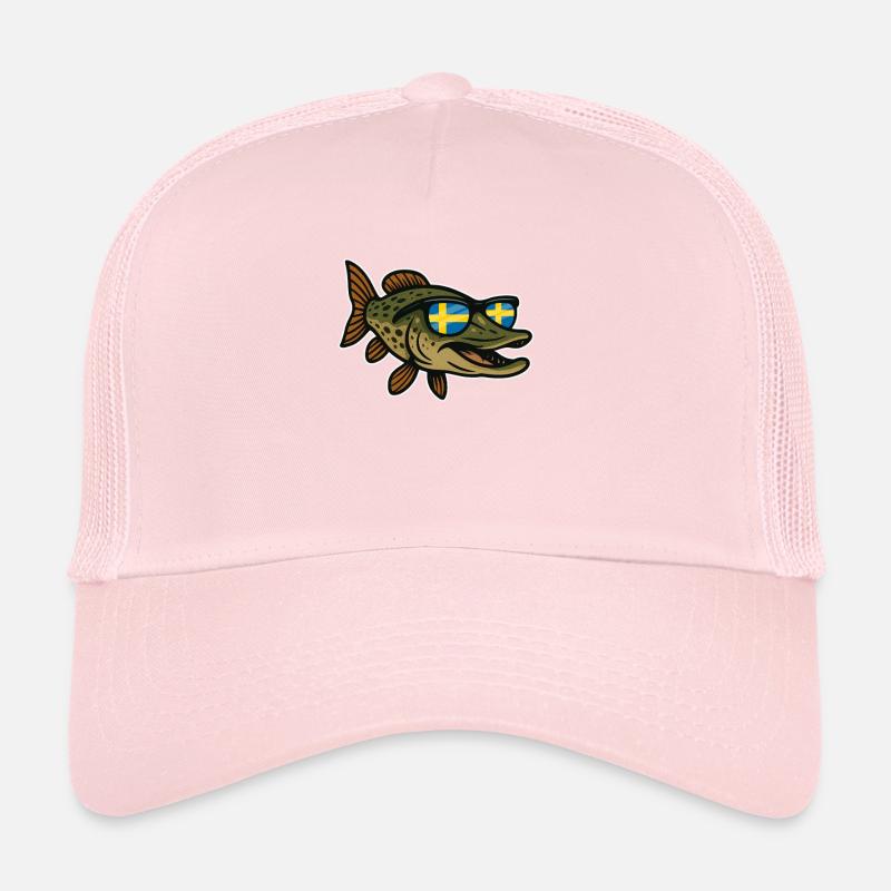 Suède Pêche au brochet Casquette trucker 