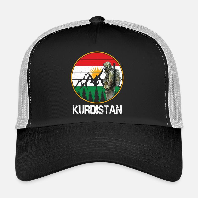 Drapeau du Kurdistan Bakur Bashur Rojava Rojhlt Newroz Casquette trucker 