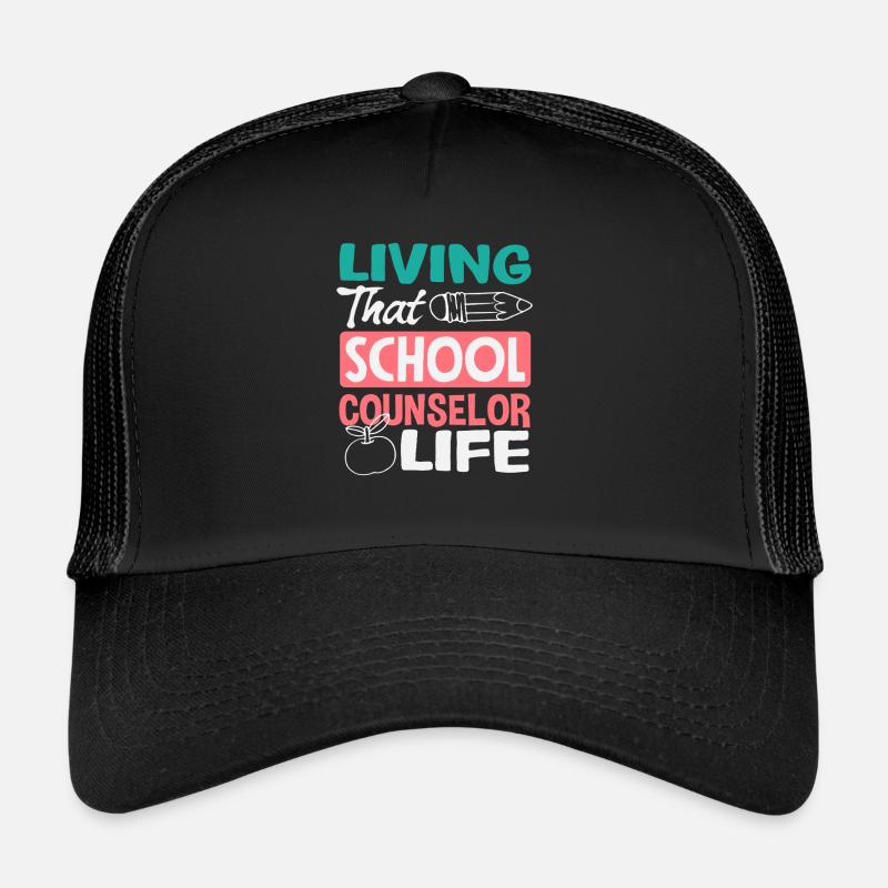 Elä koulukuraattorin elämää - Trucker-lippis - musta/musta